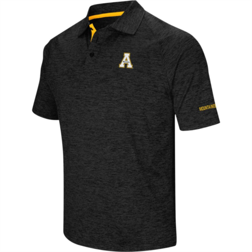 Mens Colosseum Black Appalachian State Mountaineers Down Swing Polo