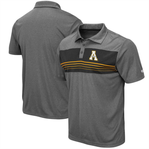 Mens Colosseum Heathered Charcoal Appalachian State Mountaineers Smithers Polo