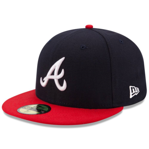 New Era x Staple Mens New Era Navy/Red Atlanta Braves Home Authentic Collection On-Field 59FIFTY Fitted Hat