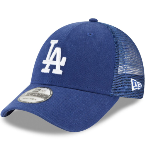 Mens New Era Royal Los Angeles Dodgers Trucker 9FORTY Adjustable Snapback Hat