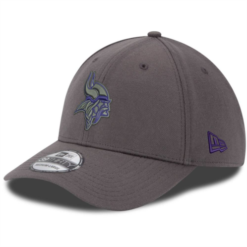 Mens New Era Graphite Minnesota Vikings Storm 39THIRTY Flex Hat