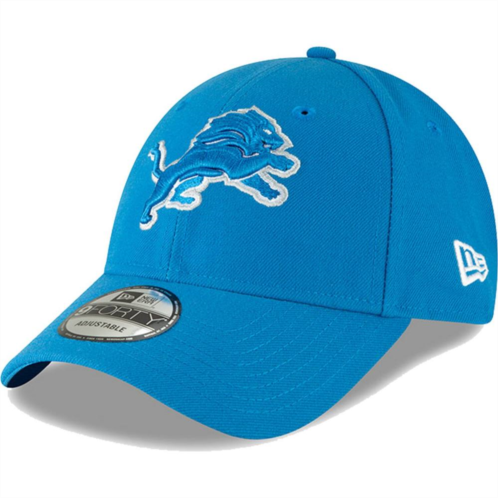 Mens New Era Blue Detroit Lions 9FORTY The League Adjustable Hat