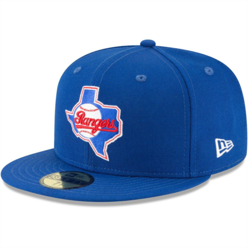 Mens New Era Blue Texas Rangers Cooperstown Collection Wool 59FIFTY Fitted Hat