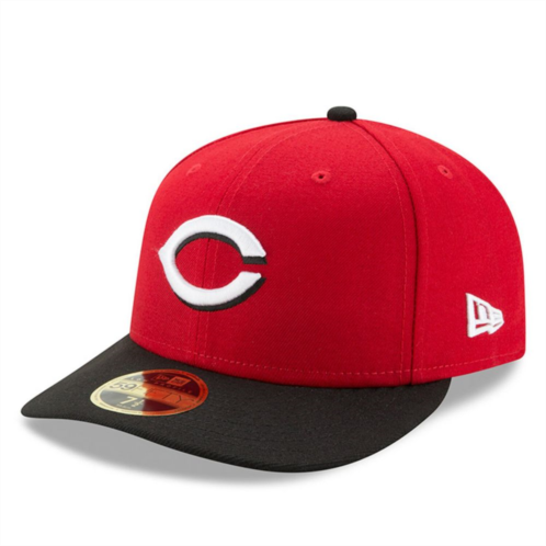 Mens New Era Red/Navy Cincinnati Reds Road Authentic Collection On-Field Low Profile 59FIFTY Fitted Hat