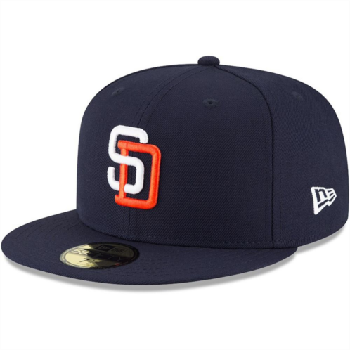 Mens New Era Navy San Diego Padres Cooperstown Collection Wool 59FIFTY Fitted Hat