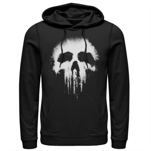 Mens Marvel The Punisher Scary Grungy Skull Logo Graphic Hoodie
