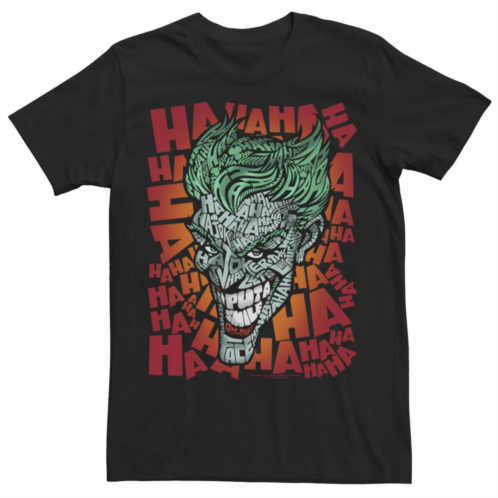 DC Comics Mens Batman Joker Laughter Head Shot Fill Tee