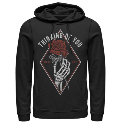 Licensed Character Mens Thinking Of You Rose Hoodie