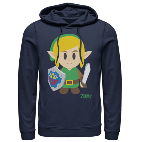Licensed Character Mens Nintendo Legend of Zelda Links Awakening Link Cartoon Portrait Hoodie