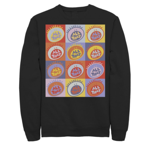 Mens Nickelodeon All That Classic Vintage Logo Panels Graphic Fleece Pullover