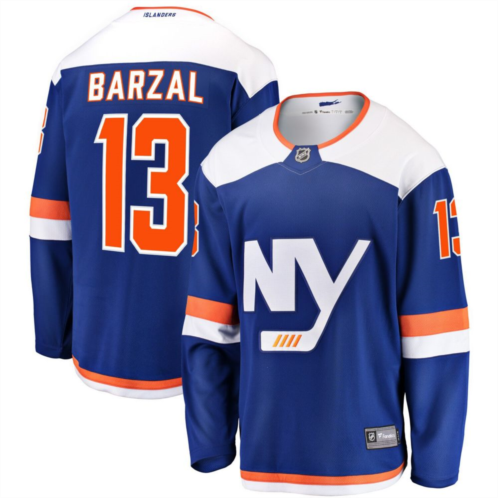 Mens Fanatics Branded Mathew Barzal Blue New York Islanders Alternate Breakaway Jersey