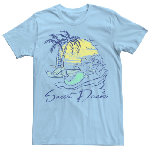 Mens Disney Princess Ariel Sunset Dreams Sketch Tee