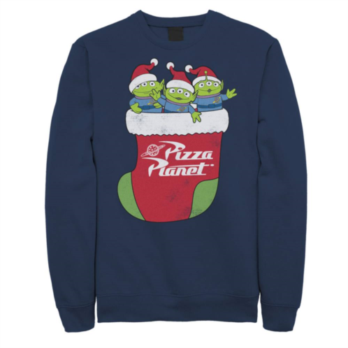 Mens Disney / Pixar Toy Story Pizza Planet Aliens In Stocking Sweatshirt