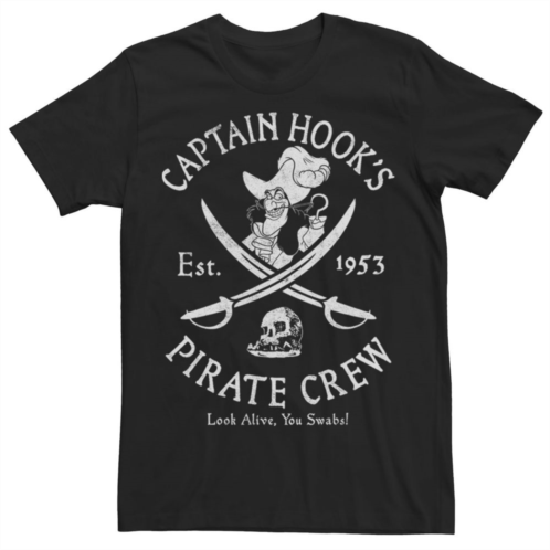 Mens Disney Peter Pan Captain Hooks Pirate Crew Graphic Tee