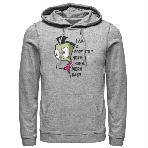 Mens Nickelodeon Invader Zim And Gir Watercolor Portrait Logo Graphic Hoodie