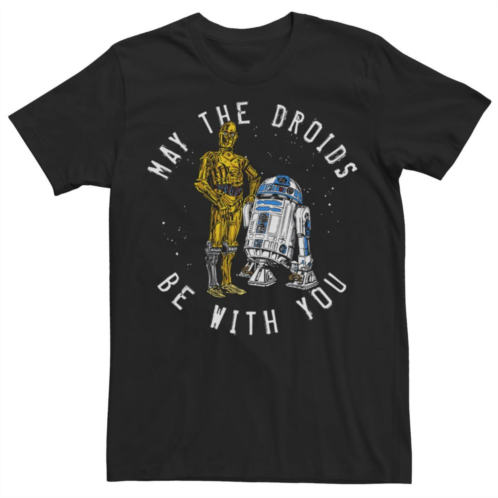 Mens Star Wars C-3PO R2-D2 May The Droids Be With You Tee