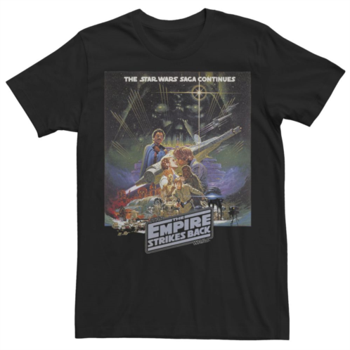 Mens Star Wars The Empire Strikes Back Retro Movie Poster Tee