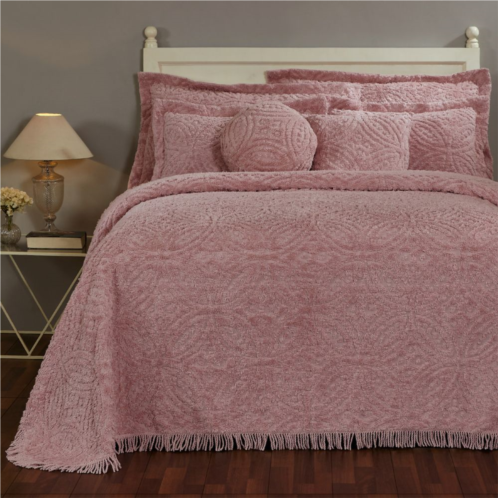 Better Trends Double Wedding Ring Cotton Chenille Bedspread or Sham