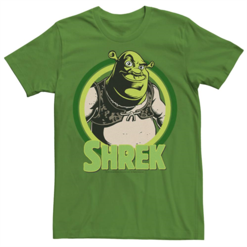 Licensed Character Mens Shrek In Circles Cartoon Portrait Logo Graphic Tee