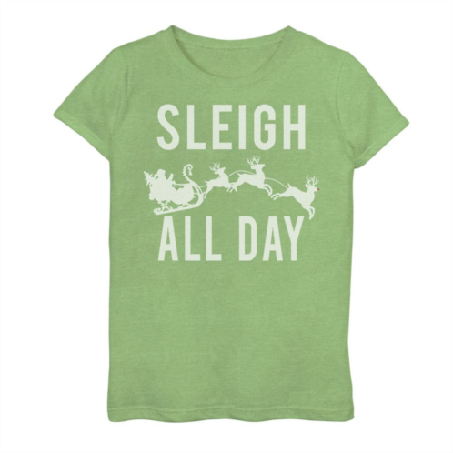 Unbranded Girls 7-16 Sleigh All Day Holiday Graphic Tee