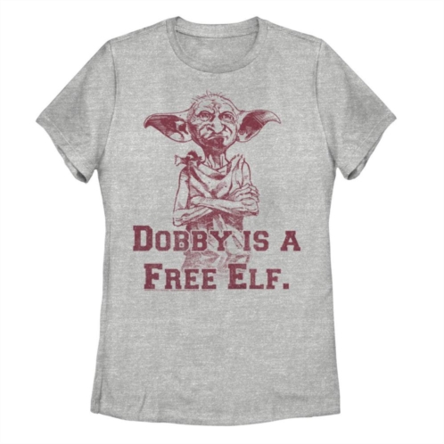 Juniors Harry Potter Dobby Is A Free Elf Sketch Tee