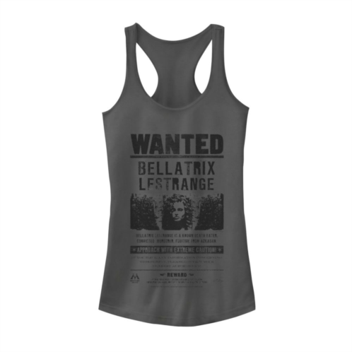 Licensed Character Juniors Harry Potter And The Chamber Of Secrets Wanted Bellatrix Lestrange Tank Top
