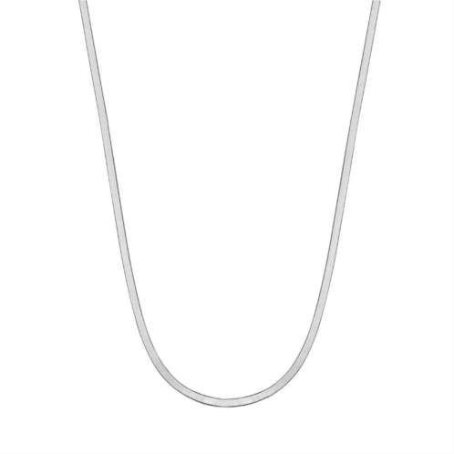 PRIMROSE Sterling Silver Herringbone Chain Necklace
