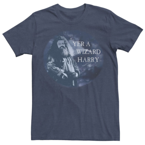 Mens Harry Potter Hagrid Yer A Wizard Harry Portrait Graphic Tee