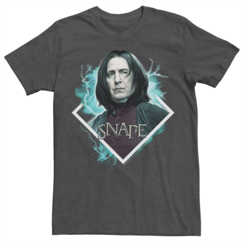Mens Harry Potter Snape Blue Lightning Character Portrait Graphic Tee