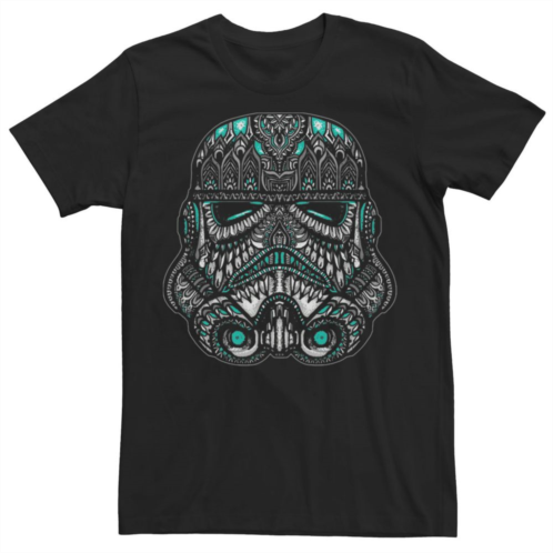 Mens Star Wars Tribal Stormtrooper Helmet Henna Graphic Tee