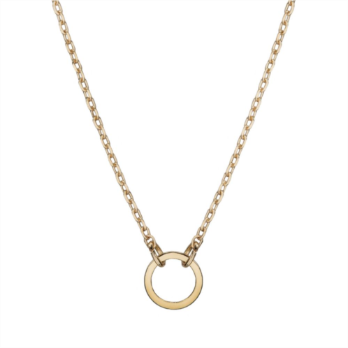 LC Lauren Conrad Gold Tone Circle Pendant Necklace
