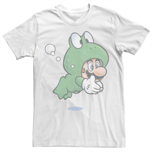 Licensed Character Mens Super Mario Frog Faded Portrait Tee