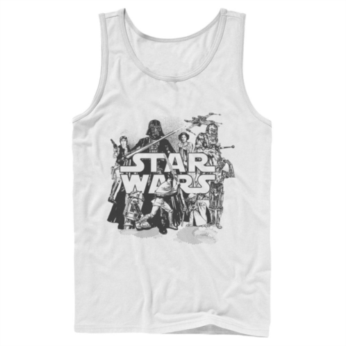 Mens Star Wars Character Collage Tank Top