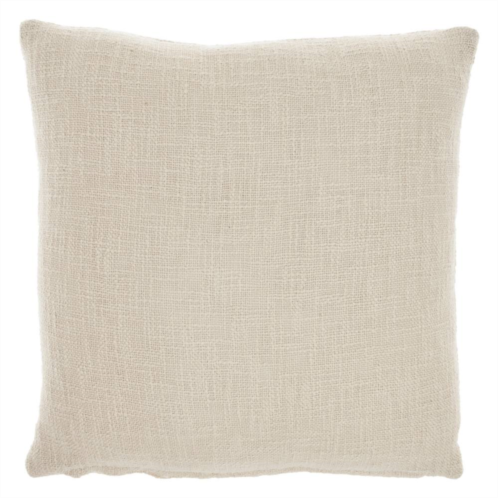 Mina Victory Lifestyles Solid Woven Cotton Throw Pillow