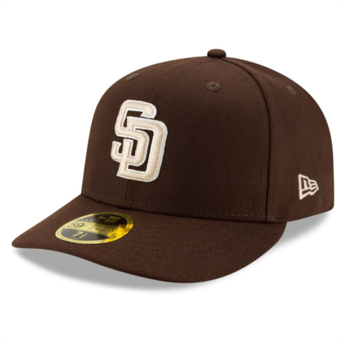 New Era x Staple Mens New Era Brown San Diego Padres Alternate 2020 Authentic Collection On-Field Low Profile 59FIFTY Fitted Hat