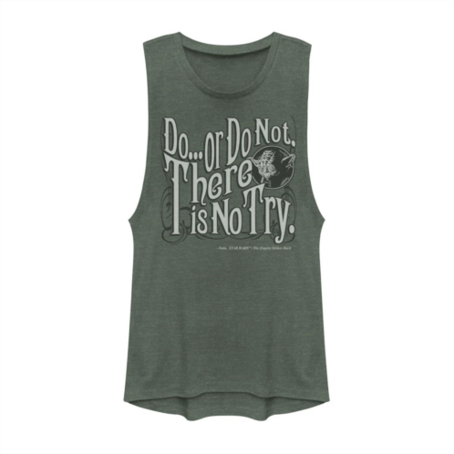 Juniors Star Wars Yoda Do Or Do Not There Is No Try Muscle Tank Top