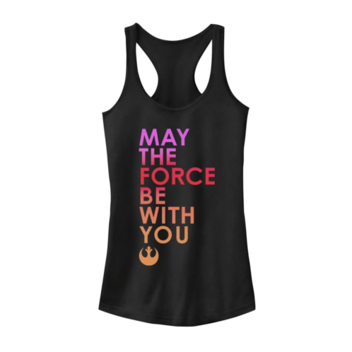 Juniors Star Wars The Last Jedi Gradient May the Force Be With You Tank Top