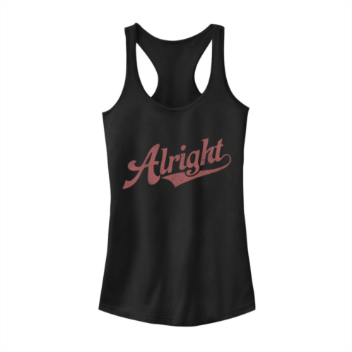 Unbranded Juniors Alright Red Text Tank Top