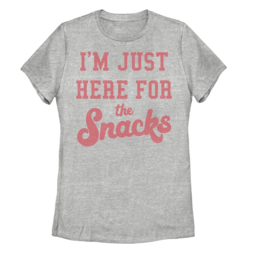 Unbranded Juniors Im Just Here For The Snacks Graphic Tee