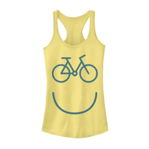 Unbranded Juniors Bike Happy Face Graphic Tank Top