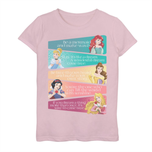 Girls 7-16 Disney Princess Adjectives Panels Graphic Tee