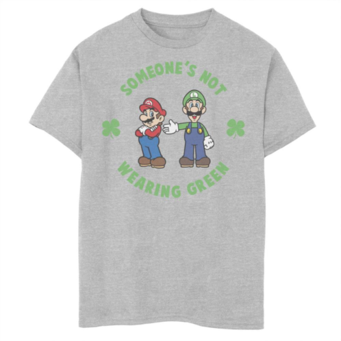 Licensed Character Boys 8-20 Nintendo Wear Green Graphic Tee