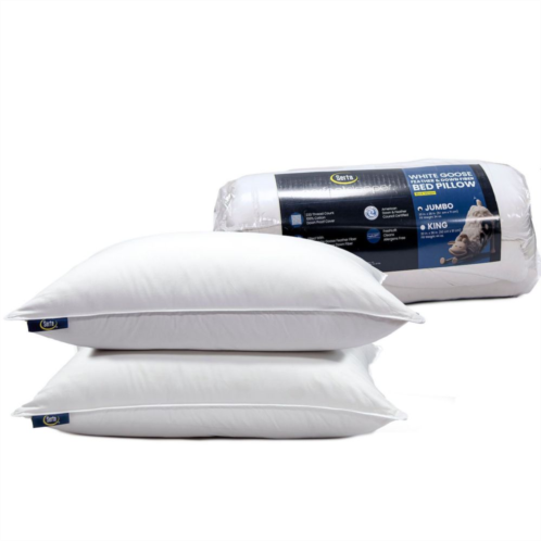 Serta 2-pack White Goose Feather Back/Stomach Sleeper Pillows