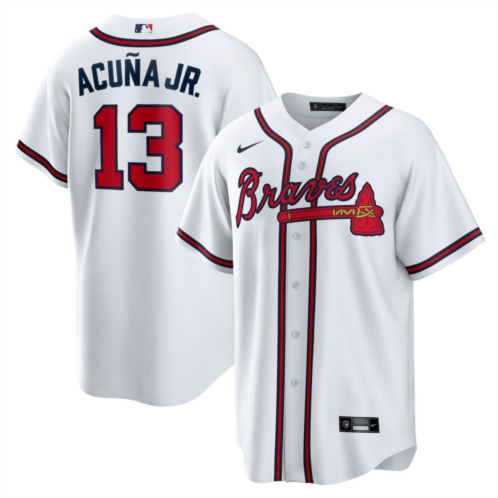 Mens Nike Ronald Acuna Jr. White Atlanta Braves Home Replica Player Name Jersey