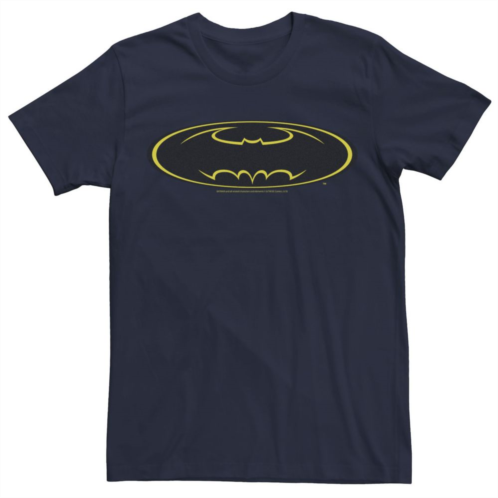 Mens DC Comics Batman Yellow Line Chest Logo Tee