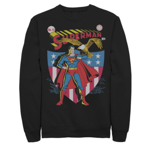 Mens DC Comics Superman Stars And Stripes Poster Sweatshirt
