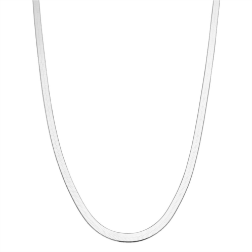 PRIMROSE Sterling Silver Flat Snake Chain Necklace