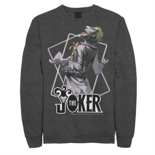 Mens DC Comics The Joker Laughing Maniac Portrait Sweatshirt