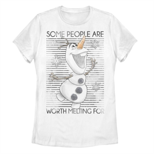 Juniors Disney Frozen Olaf Some People Are Worth Melting For Tee