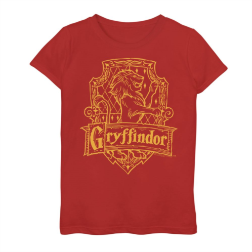 Girls 7-16 Harry Potter Gryffindor Line Art Crest Graphic Tee